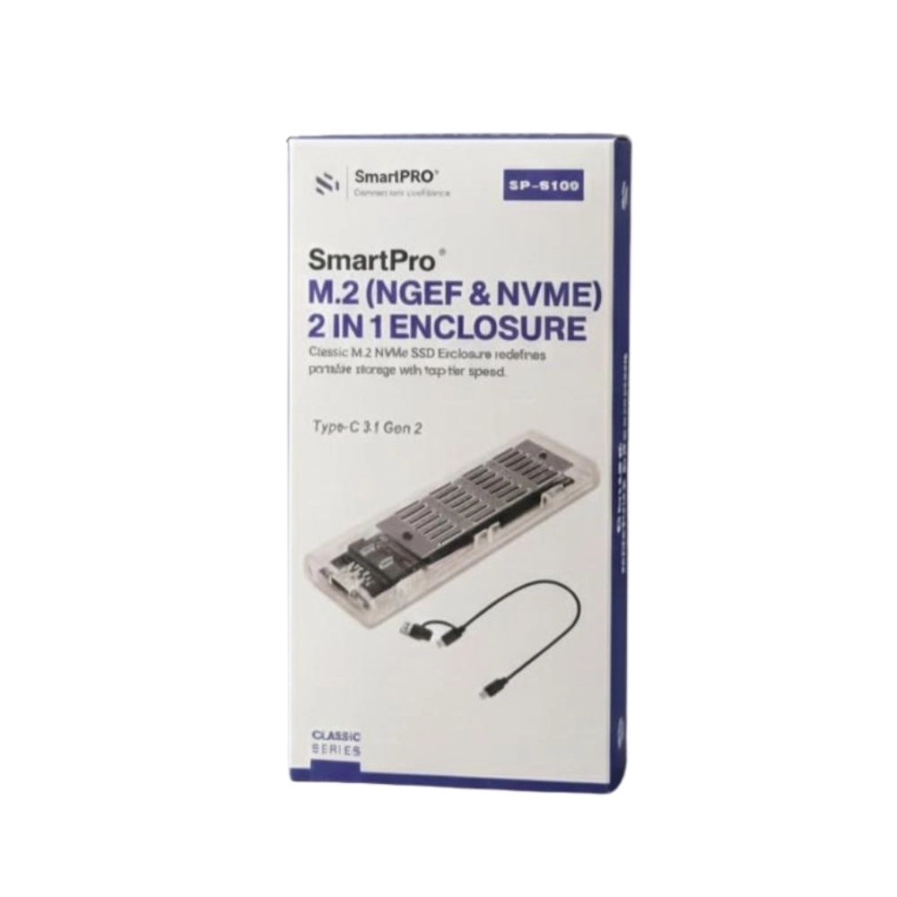 Smartpro SSD Casing M.2 (NGFF & NVMe) 2 in 1 Type-C(SP-S109)