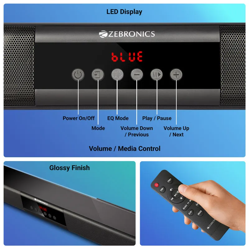 Zebronics Bluetooth Speaker Sound Bar (Sonata 2) 60w view 5