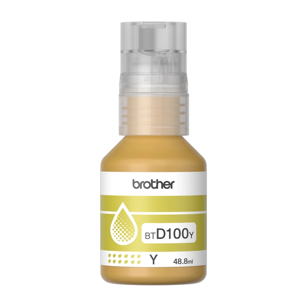 Brother Inkjet Ink Bottle BTD100Y Yellow 50ml